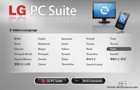 LG PC Suite установить на русском языке